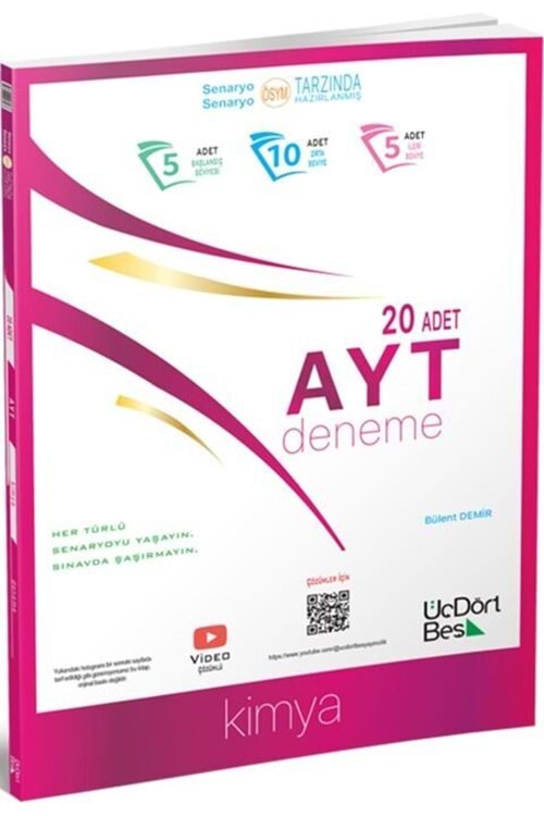 ÜÇDÖRTBEŞ 2025 AYT KİMYA 20 DENEME