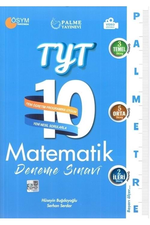 PALME TYT MATEMATİK PALMETRE 10'LU DENEME SINAVI