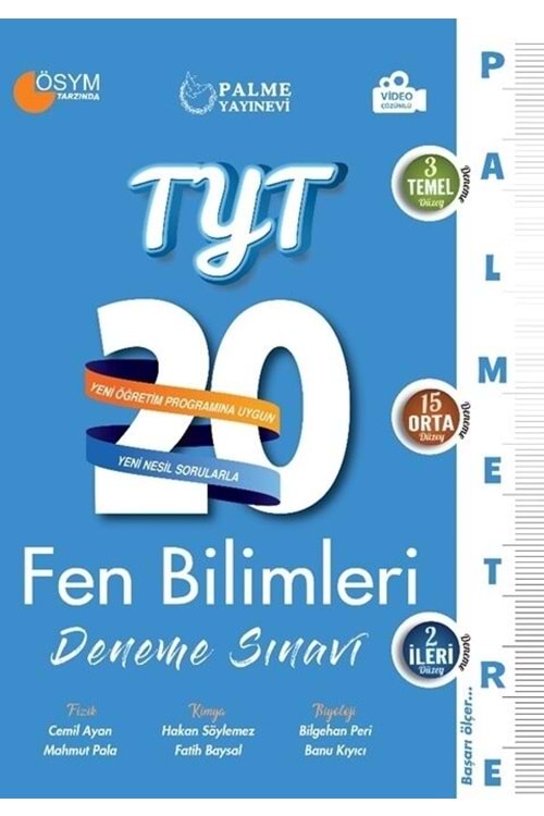 PALME TYT FEN BİLİMLERİ PALMETRE 20 Lİ DENEME SINAVI