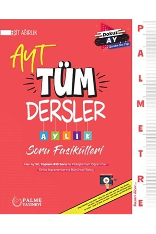 PALME AYT EŞİT AĞIRLIK TÜM DERSLER PALMETRE AYLIK ÇALIŞM