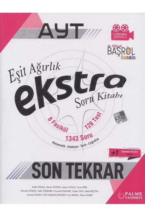 PALME 2022 AYT EŞİT AĞIRLIK EKSTRA SON TEKRAR SORU KİTAB