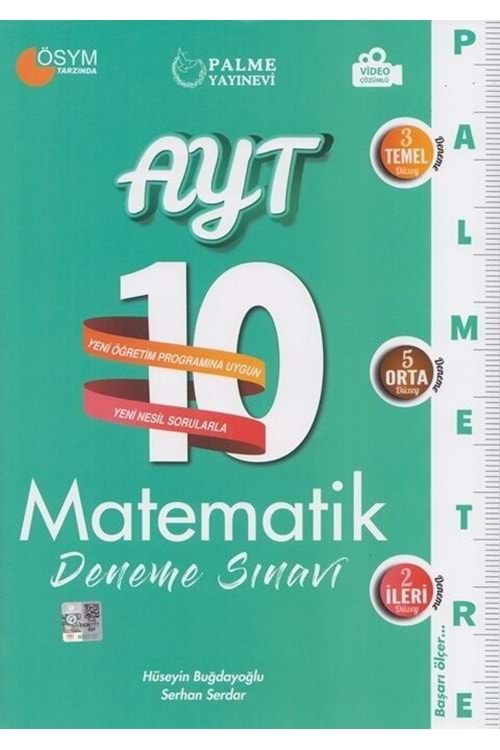 PALME AYT MATEMATİK PALMETRE 10 LU DENEME SINAVI