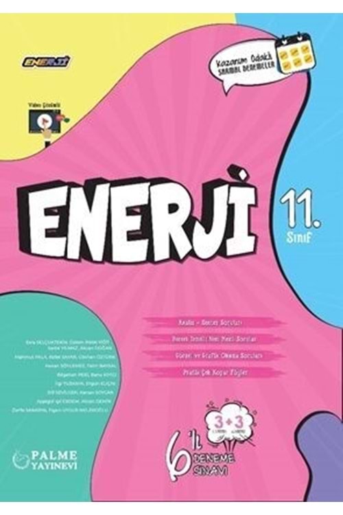 PALME 11.SINIF ENERJİ 6 LI DENEME SINAVI