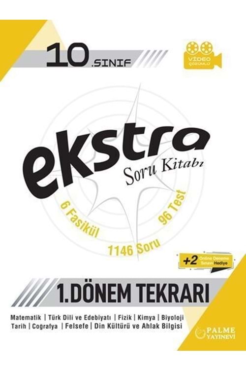 PALME 10.SINIF EKSTRA SORU KİTABI 1.DÖNEM TEKRARI