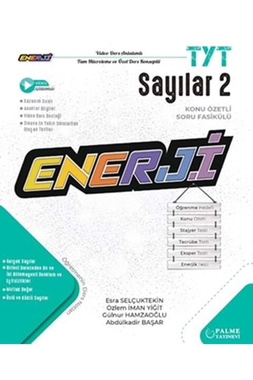 PALME TYT ENERJİ SAYILAR 2 KONU ÖZETLİ SORU FASİKÜLÜ