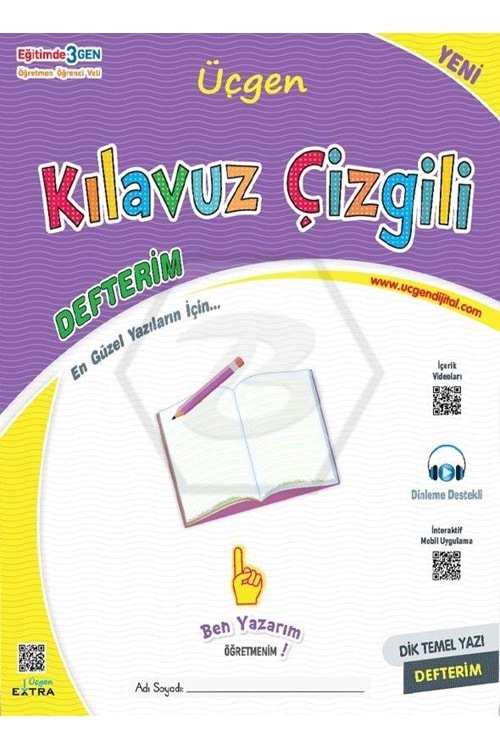 ÜÇGEN 1.SINIF OYS - KILAVUZ ÇİZGİLİ DEFTERİM 32 SAYFA -