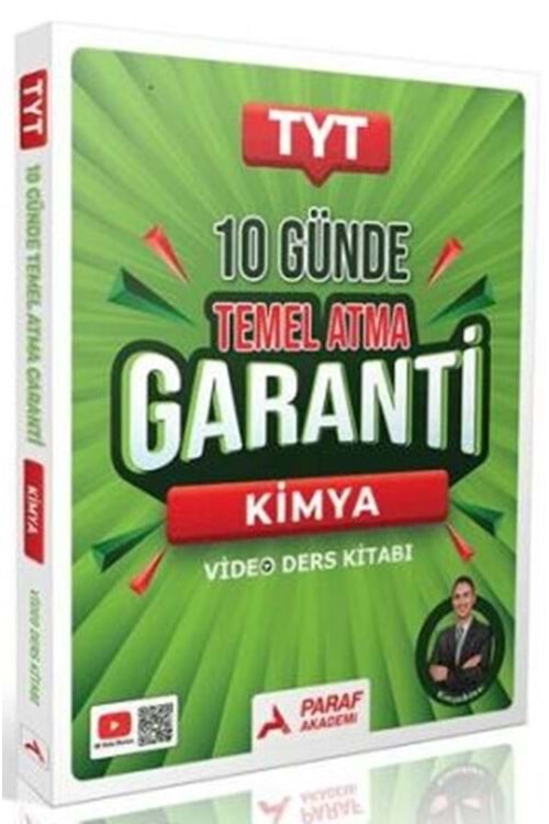 PARAF AKADEMİ TYT KİMYA 10 GÜNDE TEMEL ATMA GARANTİ SORU BANKASI