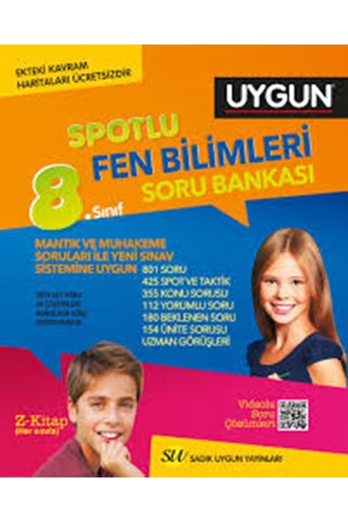 SADIK UYGUN 8.SINIF SPOTLU FEN BİLİMLERİ + KAVRAM HARİTASI