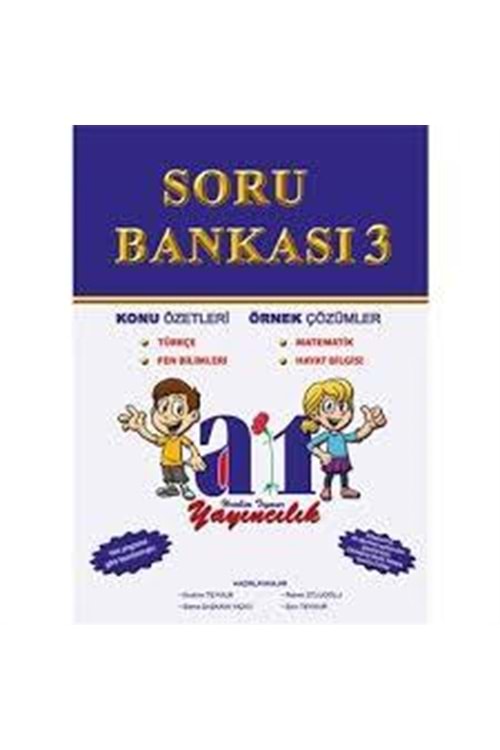 A1 3.SINIF TÜM DERSLER SORU BANKASI