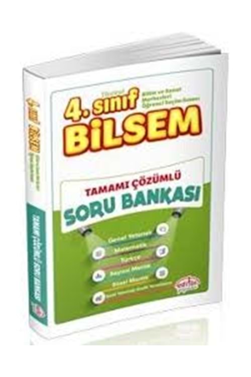 EDİTÖR 4.SINIF BİLSEM TAMAMI ÇÖZÜMLÜ SORU BANKASI