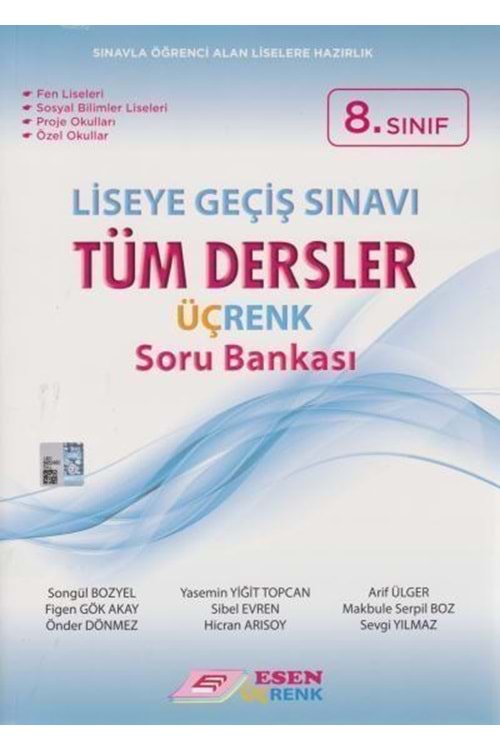ESEN 8.SINIF LGS TÜM DERSLER SORU BANKASI