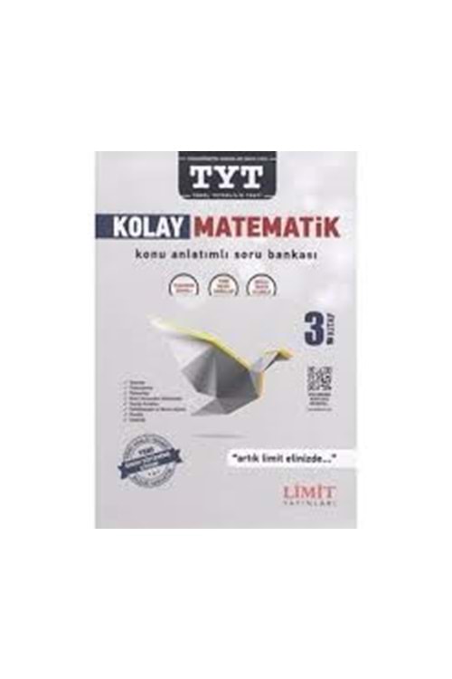 LİMİT TYT KOLAY MATEMATİK KONU ANLATIMLI SORU BANKASI 3.KİTAP