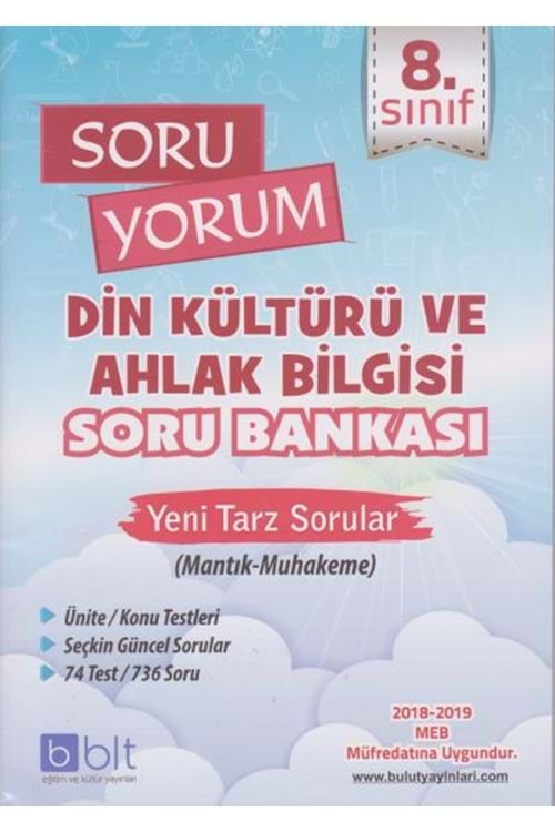 BULUT 8.SINIF DİN KÜLTÜRÜ SORU BANKASI (SORU YORUM)
