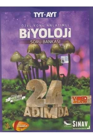 SINAV TYT AYT 24 ADIM.DA BİYOLOJİ K.ANLATIMLI SORU BANKASI