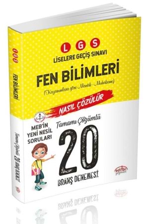EDİTÖR 8.SINIF LGS FEN BİLİMLERİ MANTIK MUHAKEME 20.Lİ DENEME SIN
