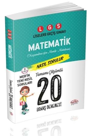 EDİTÖR 8.SINIF LGS MATEMATİK MANTIK MUHAKEME 20.LU DENEME SINAVI