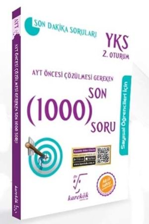 KAREKÖK AYT ÖNCESİ ÇÖZÜLMESİ GEREKEN SAYISAL SON 1000 SORU YENİ
