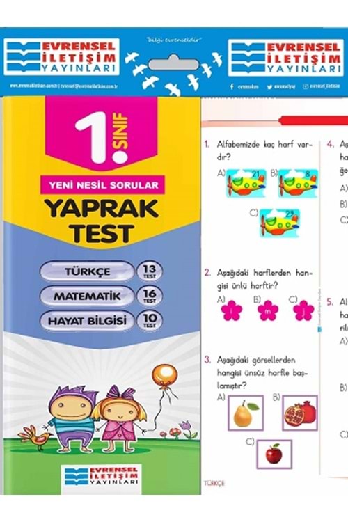 EVRENSEL İLETİŞİM 1.SINIF TÜM DERSLER YAPRAK TEST