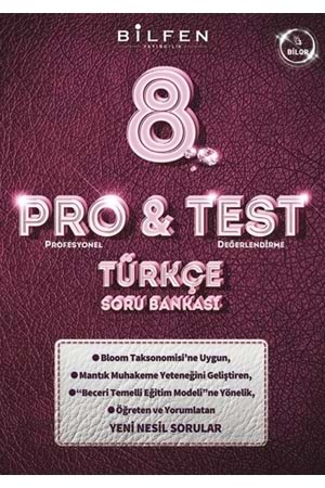 BİLFEN 8.SINIF PRO&TEST TÜRKÇE SORU BANKASI