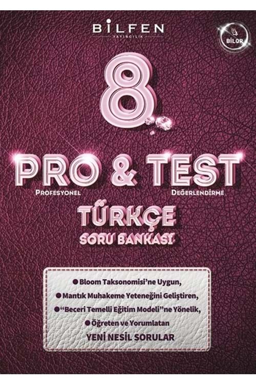 BİLFEN 8.SINIF PRO&TEST TÜRKÇE SORU BANKASI