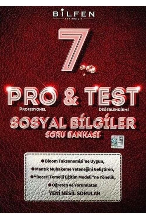 BİLFEN 7.SINIF PRO&TEST SOSYAL BİLGİLER SORU BANKASI