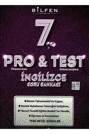 BİLFEN 7.SINIF PRO&TEST İNGİLİZCE SORU BANKASI