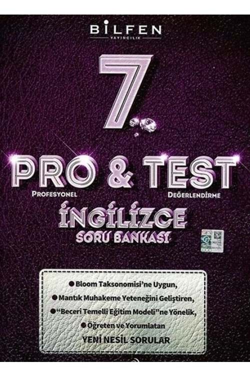 BİLFEN 7.SINIF PRO&TEST İNGİLİZCE SORU BANKASI