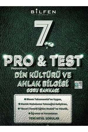 BİLFEN 7.SINIF PRO&TEST DİN KÜLTÜRÜ VE AHLAK BİLGİSİ SORU BANKASI