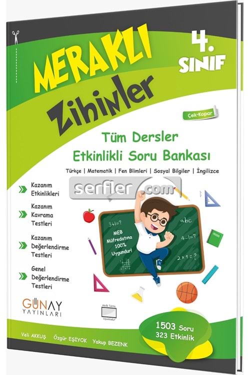 GÜNAY YAYINLARI 4.SINIF MERAKLI ZİHİNLER ETKİNLİKLİ SORU BANKASI 2021-2022