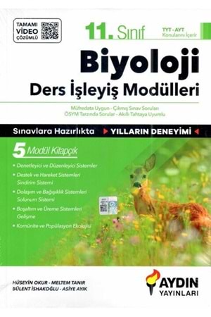 11. Sınıf Aydın Biyoloji Ders İşleyiş Modülleri