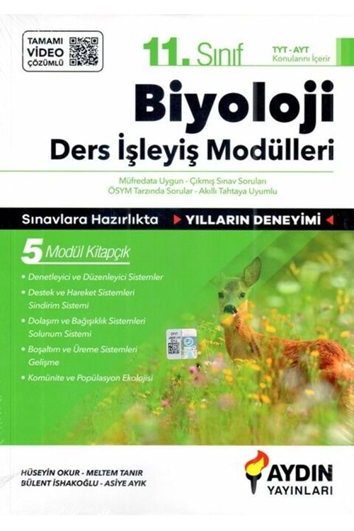 AYDIN 11.SINIF AYDIN BİYOLOJİ DERS İŞLEYİŞ MODÜLLERİ