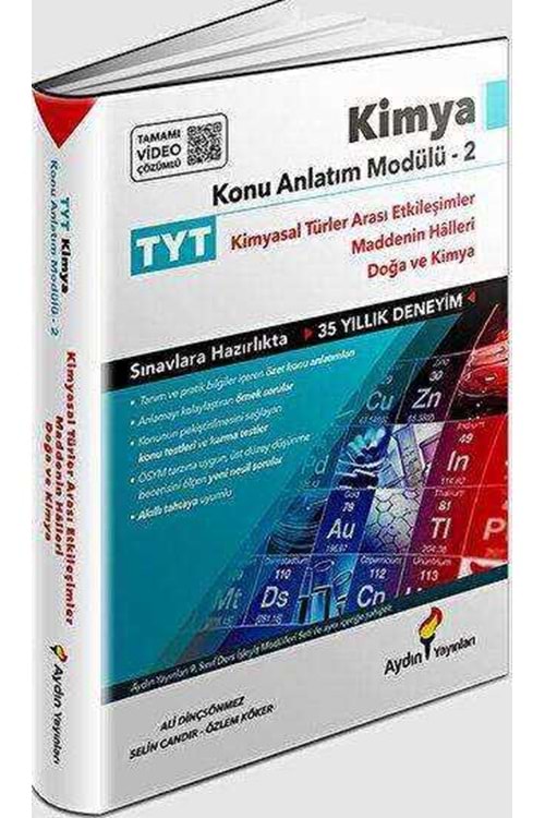 AYDIN TYT KİMYA KONU ANLATIM MODÜLÜ 2 (KİMYASAL TÜRLER ARASI ETKİLEŞİMLER-MADDENİN HALLERİ-DOĞA VE KİMYA) (KAMPANYALI ÜRÜN)