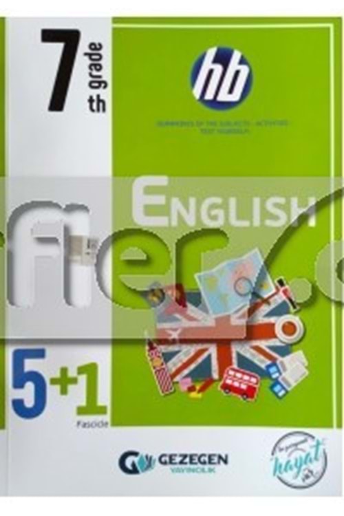 GEZEGEN 7.SINIF HB SERİSİ HEPSİ BURADA İNGİLİZCE (5+1 FASİKÜL)(KONU ÖZETİ-KONU DEĞERLENDİRME TESTLERİ - YENİ NESİL DENEME)