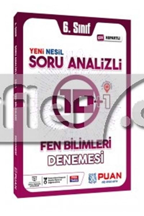 PUAN 6.SINIF FEN BİLİMLERİ 10+1 DENEME SINAVI