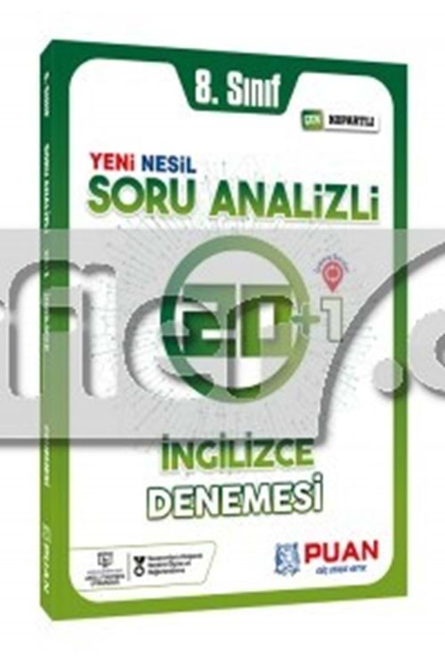 PUAN 8.SINIF İNGİLİZCE 20+1 DENEME