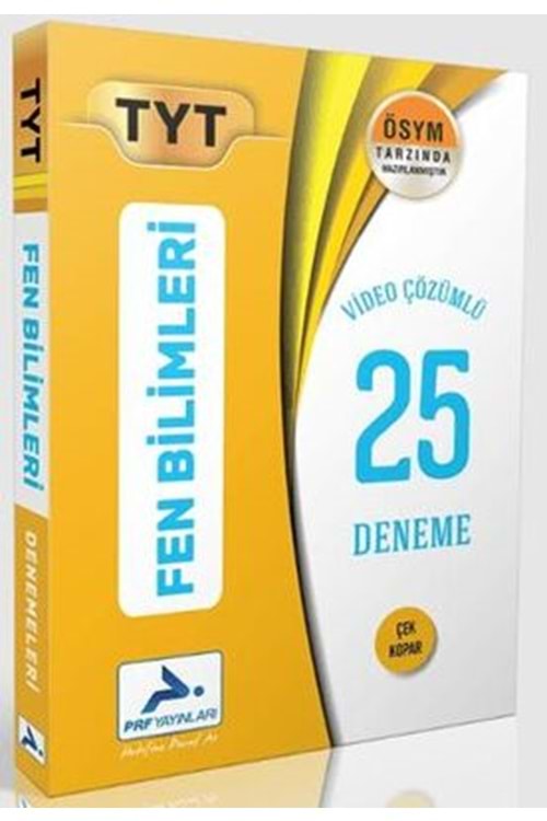 PARAF TYT FEN BİL.VİDEO ÇÖZÜMLÜ 25 BRANŞ DENEMESİ