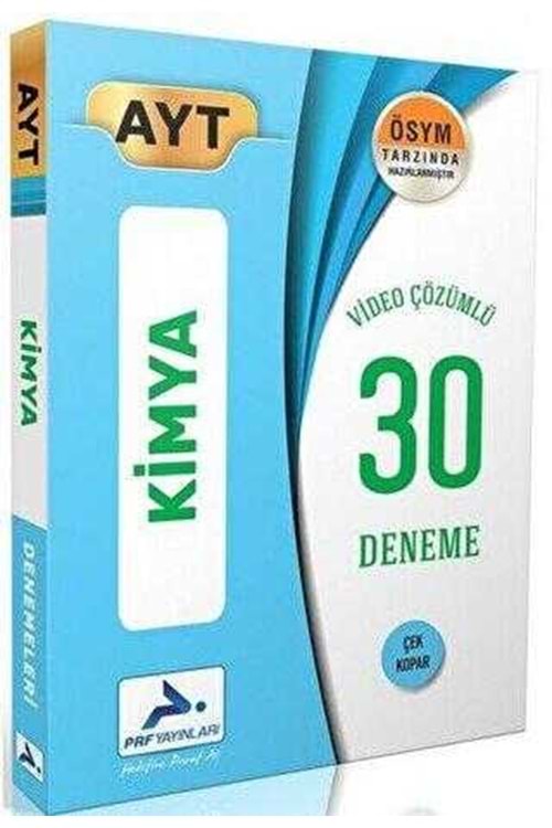 PARAF AYT KİMYA VİDEO ÇÖZÜMLÜ 30 BRANŞ DENEMESİ