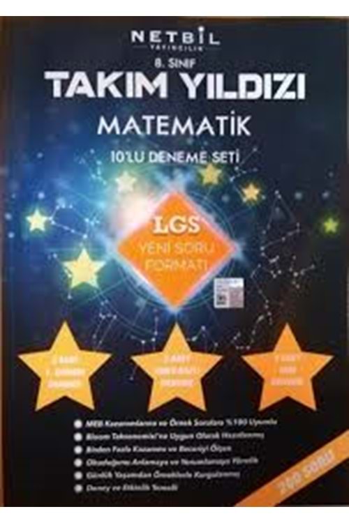 NETBİL 8.SINIF LGS TAKIM YILDIZI MATEMATİK 10 LU DENEME SETİ
