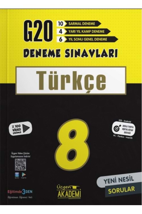 ÜÇGEN AKADEMİ 8.SINIF - TÜRKÇE - 20 Lİ DENEME
