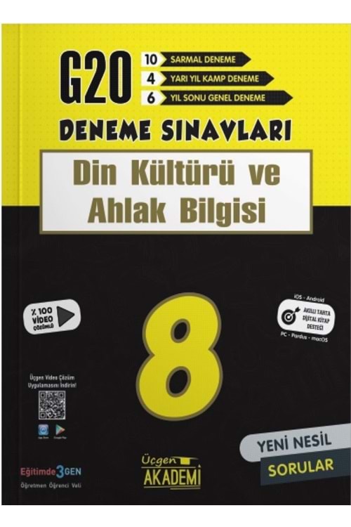 ÜÇGEN AKADEMİ 8.SINIF - DİN KÜL. VE AHLAK BİL. - 20 Lİ DENEME