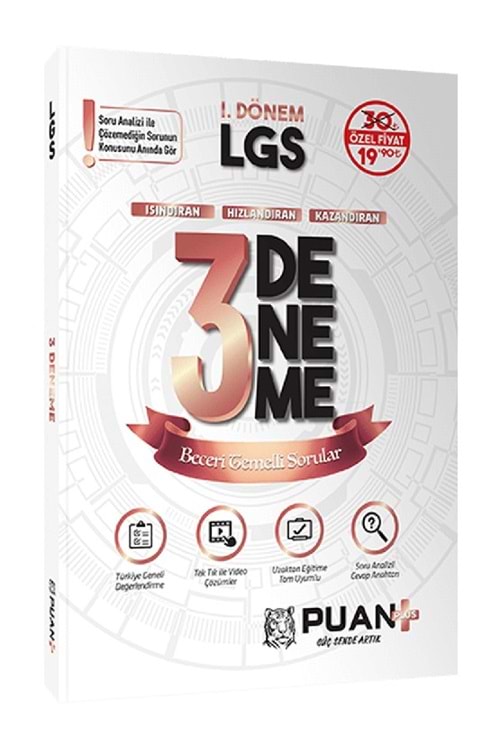 PUAN 8.SINIF LGS 1.DÖNEM 3 DENEME