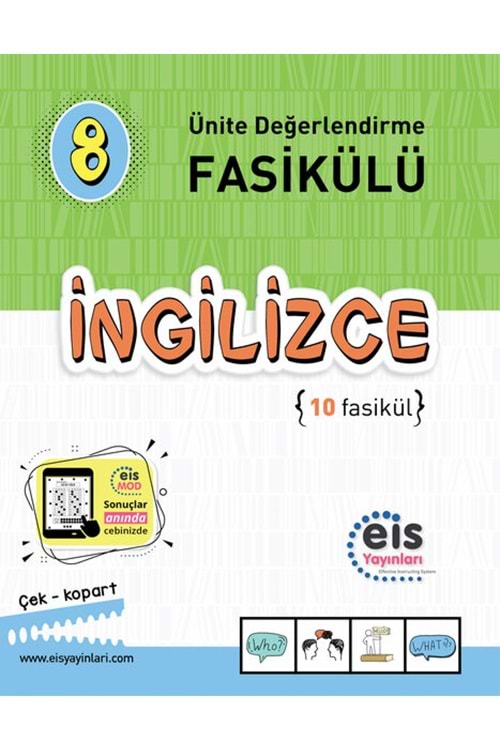 EIS 8.SINIF - ÜNİTE DEĞERLENDİRME FASİKÜLÜ (1-10) - İNGİLİZCE