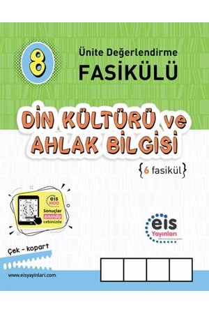 EIS 8.SINIF - ÜNİTE DEĞERLENDİRME FASİKÜLÜ (1-5) - DİN KÜLTÜRÜ VE AHLAK BİLGİSİ