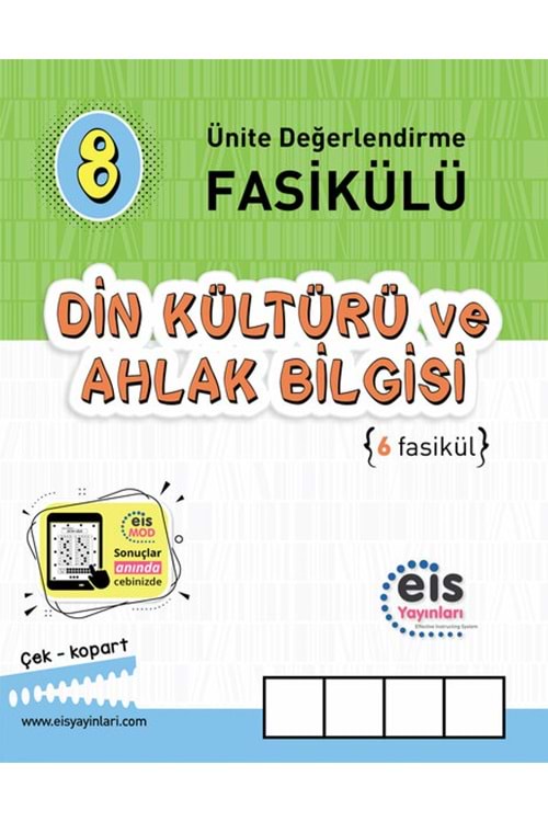 EIS 8.SINIF - ÜNİTE DEĞERLENDİRME FASİKÜLÜ (1-5) - DİN KÜLTÜRÜ VE AHLAK BİLGİSİ