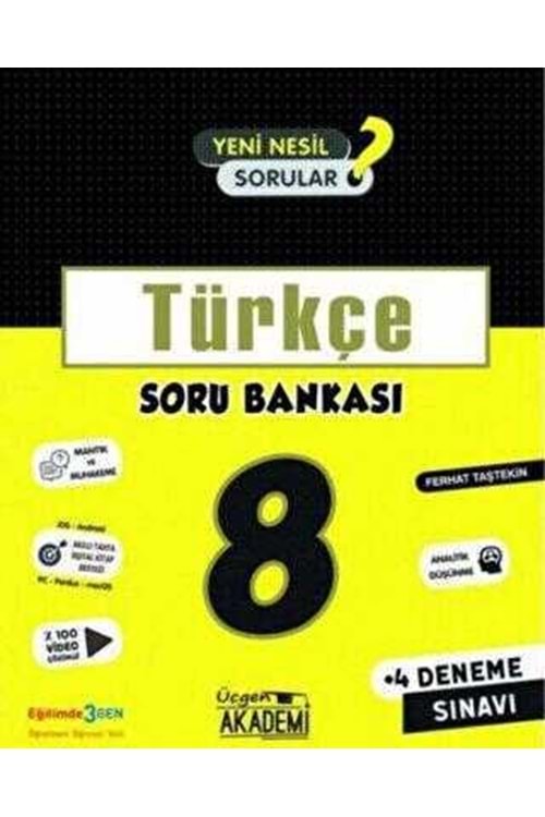 ÜÇGEN AKADEMİ 8.SINIF - TÜRKÇE - SORU BANKASI