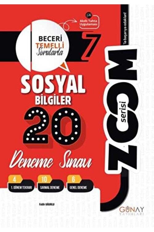 GÜNAY 7.SINIF SOSYAL BİLGİLER 20Lİ BRANŞ DENEMELER