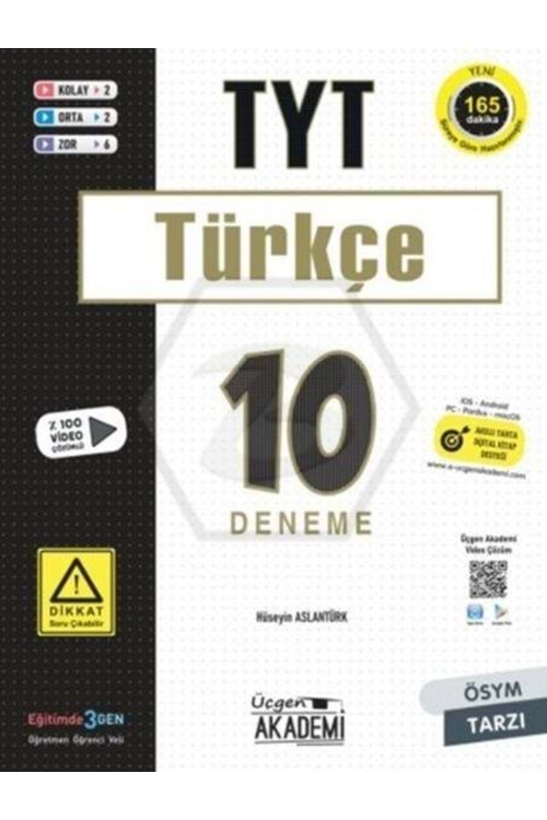ÜÇGEN AKADEMİ TYT - TÜRKÇE - 10 LU DENEME SINAVI