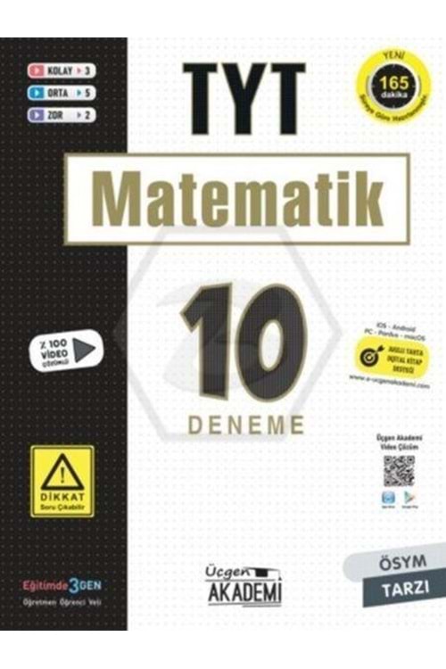 ÜÇGEN AKADEMİ TYT - MATEMATİK - 10 LU DENEME SINAVI