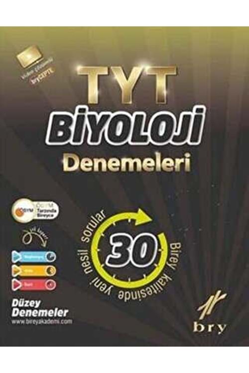 BRY TYT - BRANŞ DENEMELERİ - BİYOLOJİ (30 LU)