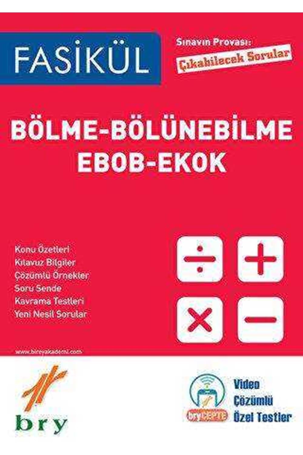 BRY FASİKÜL - MATEMATİK - BÖLME-BÖLÜNEBİLME - EBOB-EKOK